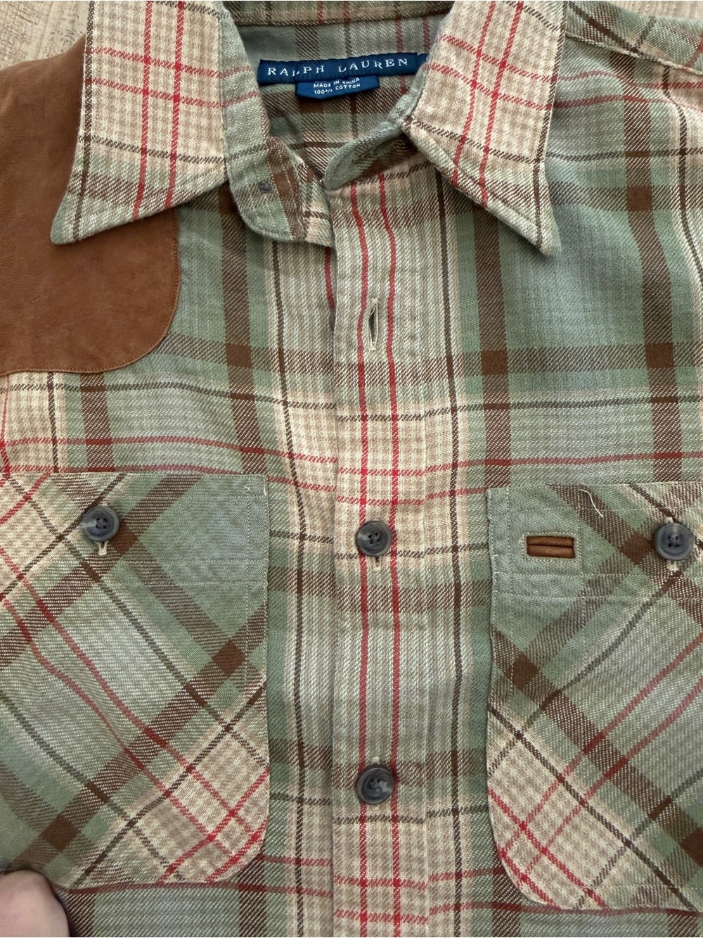 RALPH LAUREN plaid button up - Picture 6 of 8